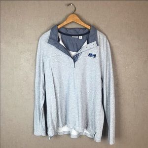 LLBEAN Grey Soft Cotton Rugby Pullover XL